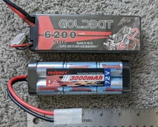 NEW TENERGY 3000MAH NIMT 7.2V BATTERY PACK RC HOBBY + GOLDBAT 6200MAH LIPO