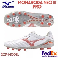 MIZUNO Soccer Cleats MONARCIDA NEO 3 PRO P1GA2422 60 White/Red NEW 