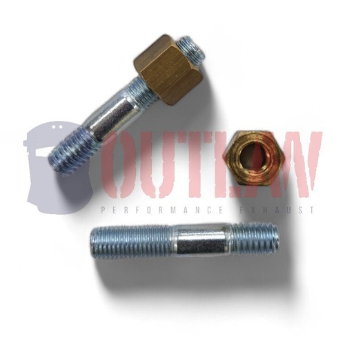 Exhaust Manifold Studs & Brass Manifold Nuts 5/16 UNC + UNF x 45mm Long 12 PACK - Picture 3 of 4