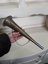 Vintage Brass Horn Wall Hanging Bugle Music Musician Room Home Decor Works 14"