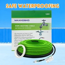 MAXKOSKO Pipe Heat Cable for Water Pipe Freeze Protection, Pipe Heat Trace 120V