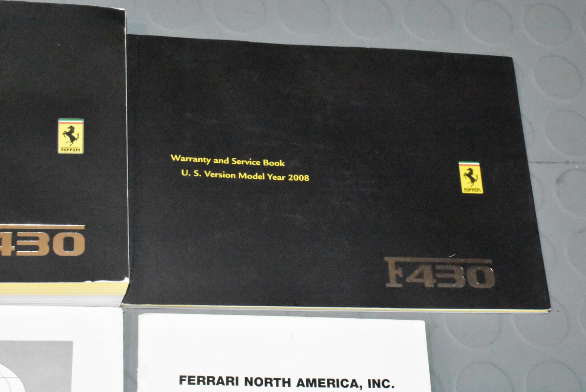 2008 Ferrari F430 F 430 Coupe Owners Manual - SET (USA