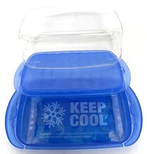 Butter Dish Keeper with Air Tight Lid for Fridge or Countertop with Cooling Pack