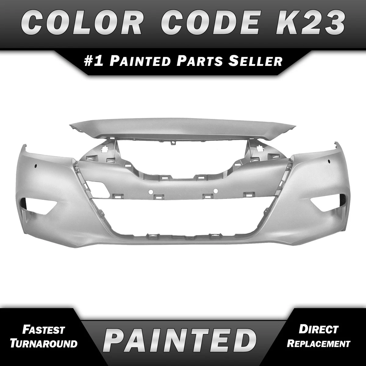 FitParts Primed Front Bumper Cover For 2016-2018 Nissan Maxima (Platinum, SL, SR, SV) - Direct Fit