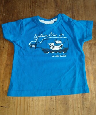 Baby T-Shirt ''Captain Blue in a bottle'' blau Gr. 74
