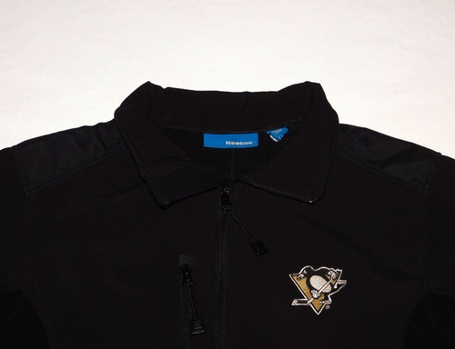 Pittsburgh Penguins NHL Hockey Reebok Jacke elegant schwarz Herren Large SCHÖN!! - Bild 2 von 4