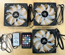 3 pack 12cm RGB  Computer CASE fan, PC cooling fan