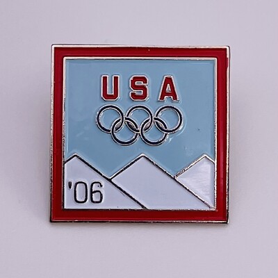 USA Olympic 2006 Enamel Spirit Pin - Lapel, Hat - Go America!