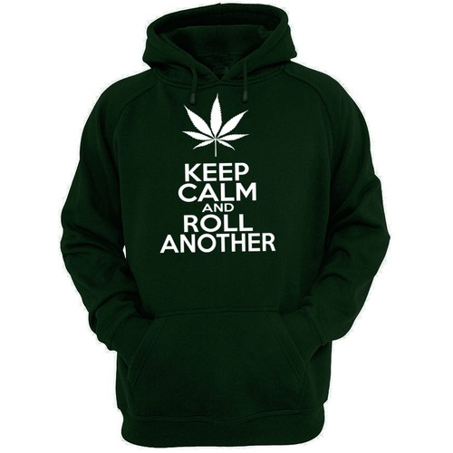 KEEP CALM AND ROLL OTRA SUDADERA CON CAPUCHA - Todas las TALLAS + COLS (420 Weed Ganja Festival) - Imagen 5 de 8