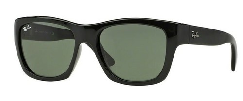 Ray-Ban Wayfarer Square Sunglasses (RB4194 601) Black/Green Nib $178