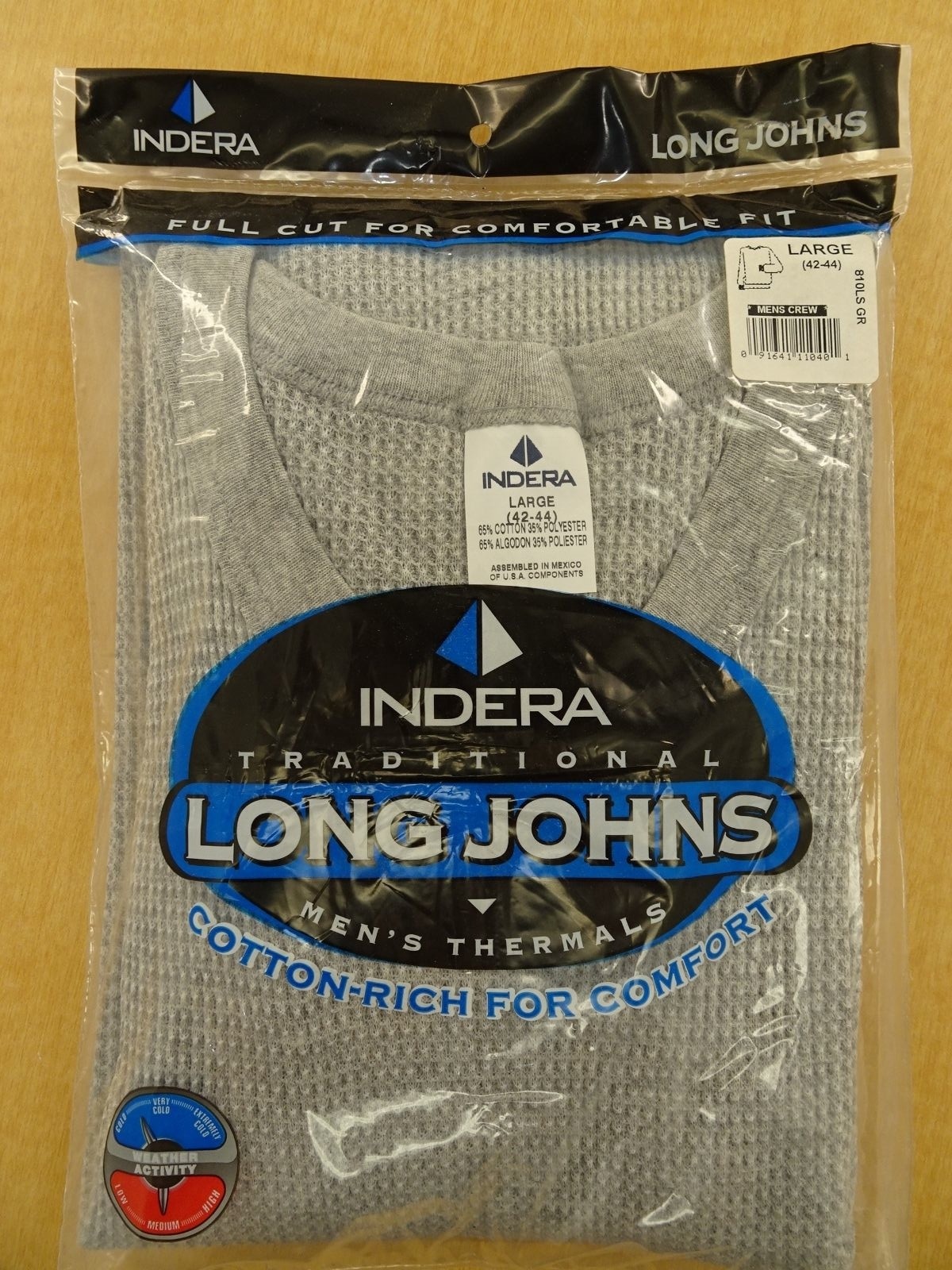 New Men's Indera Thermal Underwear Shirt Gray S, M, L, XL eBay