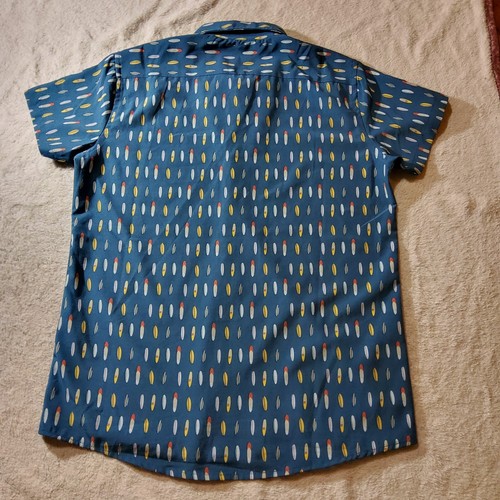 Cotton & Co Boys Youth Button Down Hawaiian Surfboard Shirt Size 14 - Picture 8 of 8