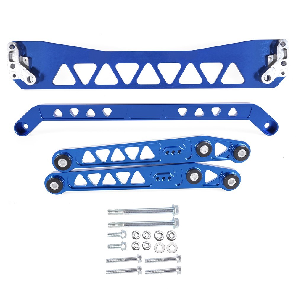 Blue Rear Lower Control Arms Subframe Brace Tie Bar Kit For Honda Civic 96-00 EK