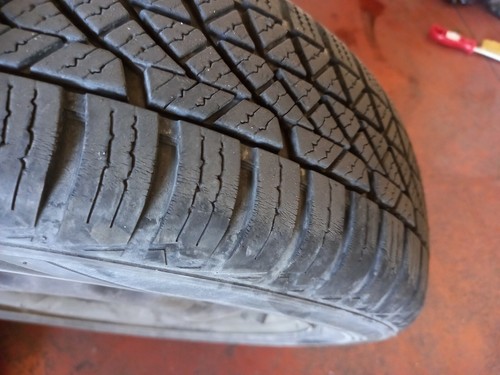 Nr. 4 Rad Eisen Opel 4 Löcher - 14 " Verwendet + Bereifung P7-T10A - Bild 11 von 12
