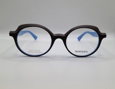 Diesel DL 5330 050 Matte Brown Plastic Round Optical Eyeglasses Frames 46-18-130