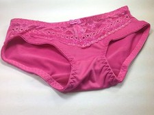Women Panties,Bikinis Sylvia Size S. Small Pink Satin Appearance W/decoration