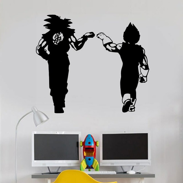Dragon Ball Goku and Vegeta Vinyl Wall Decals Art Stickers waterproof