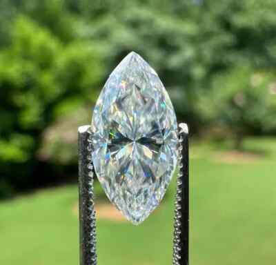 1.70 CT Natural White Diamond, Marquise Cut, VVS1, D Grade Certified F79