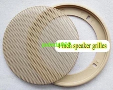 1pcs 4 "inch Beige car speaker grilles protection net cover decorative circle
