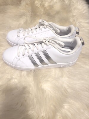 Adidas VS Pace Low White Black Mens Size 9.5