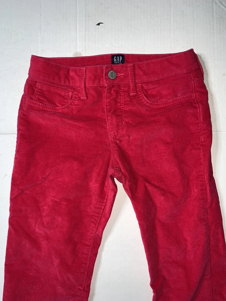 Usado - Jeggings Gap Kids Rectos Elastizados Pana Niñas (Talla 12) Foto 2 de 4