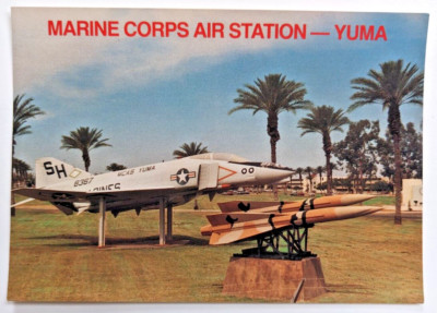 Marine Corps Air Station Yuma Arizona Hawk Missiles F-4N Phantom Jet Postcard