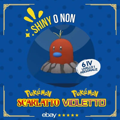 Diglett Alola Shiny or Not   6 IV Customizable Pokemon Scarlet Purple