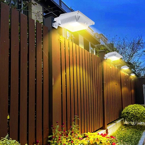 2PCS Solar Power Gutter Lights 40LED Light Sensor Wall lights Fence Garden light - Picture 4 of 9