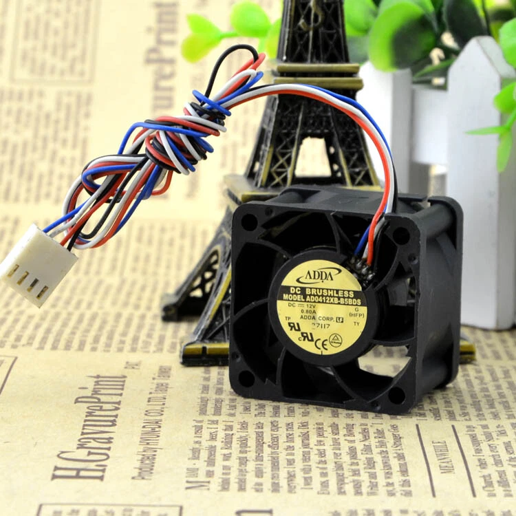 ADDA AD0412XB-B5BDS DC 12V 0.8A 4Pin 40x40x28mm Case Cooling Fan - Image 2 of 2