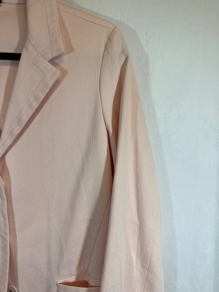 Chaqueta Abrigo MAG by Magaschoni Mujer 8 Cierre a Presión Oculto Rosa Algodón Columpio A59 Foto 2 de 4