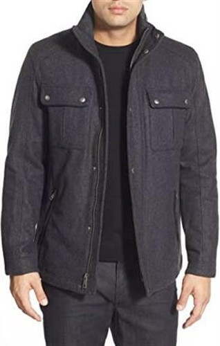 Cole Haan Wool Melton Trucker with Faux 