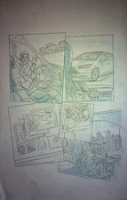 Mustang Barbera Signed KARL ALTSTAETTER Hand Drawn Comic Interior Page 11x17 Art