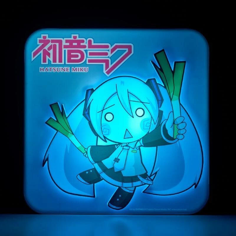 OFICIAL HATSUNE MIKU 3D LÁMPARA DE ESCRITORIO LUZ DE PARED ANIME AZUL COLECCIONABLE NUEVO EN Foto 2 de 3