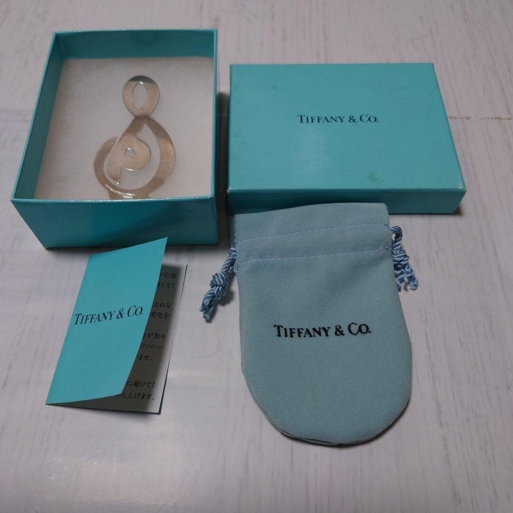 Tiffany & Co 925 Silver G Clef Bookmark with Accessories
