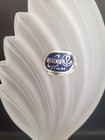 Vintage Art Deco Glass Perfume Bottle With Frosted Feather Stopper And Swirled  — photo 3