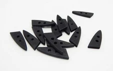 Large Toggle Wooden Buttons - Black Matte Finish - 45mm x 15mm