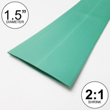 1.5" ID Green Heat Shrink Tube 2:1 ratio wrap 2x24"  4 feet inch/ft/to 40mm