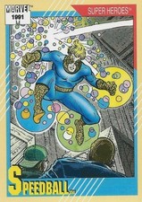 1991 Marvel Universe #34 Speedball