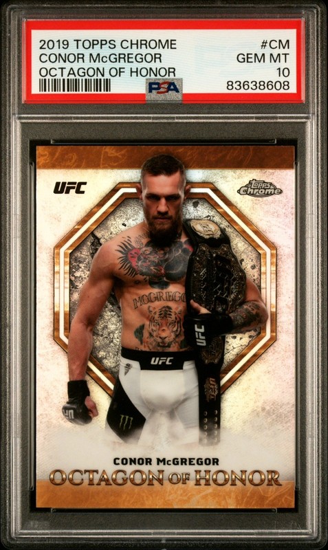 2019 Topps Chrome Conor McGregor PSA 10 GEM MINT Octagon Of Honor
