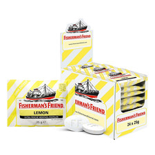 Fisherman'S Friend Lemon, 24Er Vorratsbox, Vegan,Frischen Atem, 24 X 25G
