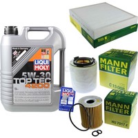 Mann Inspektionspaket 5L Liqui Moly Top Tec 4200 5W-30 FüR VW Polo 1.2 TDI Skoda