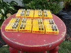 Vintage Miniature Coca-Cola Bottles & Crates in Original Boxes. 16 Yellow 12 PK