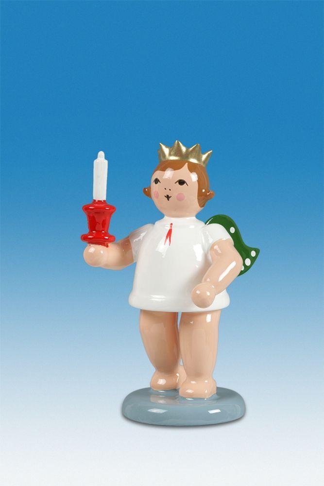 Angel Figure Ángel de Adviento Con Vela Corona Altura Aprox. 6 CM Nuevo Madera