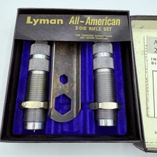 Lyman All American 9mm Mauser 2 Die Set, Wrench & Directions. Excellent Cond.