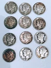 lot of 12 mercury dimes
