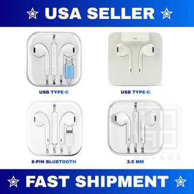 Wired Earphones Headphones Compatible with iPhone | iPad | USB-C | 8-Pin | 3.5mm