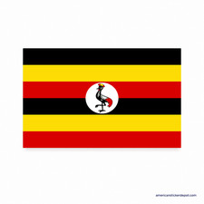 Uganda Flag Sticker Decal Car Bumper Truck Motorcycle Vinyl 5x3 USA Made