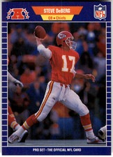 1989 Pro Set #172 STEVE DEBERG Kansas City Chiefs