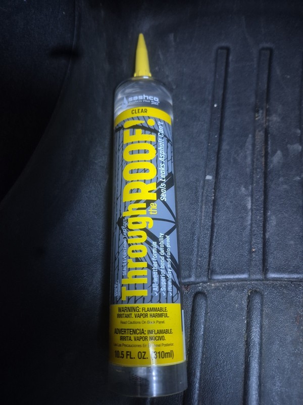 Sashco Through The Roof Gloss Clear Synthetic Rubber Roof Sealant 10.5 oz