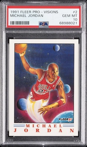 1991 FLEER PRO-VISIONS #2 MICHAEL JORDAN PSA 10